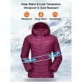 thumbnail image 6 of OutPro Women's Puffer Jacket Lightweight Down Alternative Packable Winter Coat Womens Coats Purple, 6 of 9
