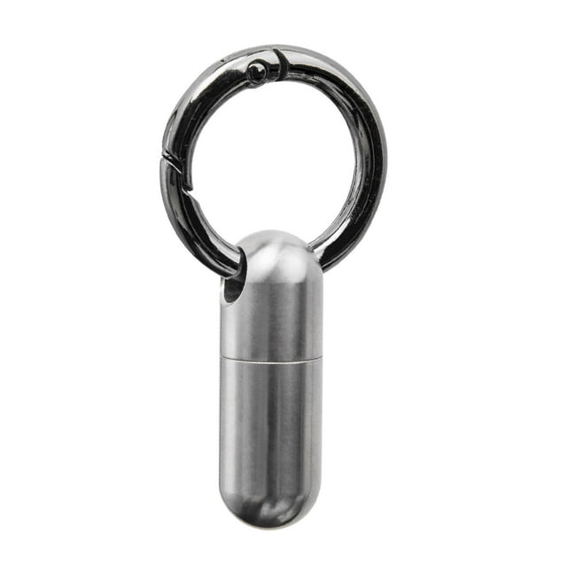 Caja de Píldoras Yuyangstore Estuche Impermeable de Titanio Colgante Plata