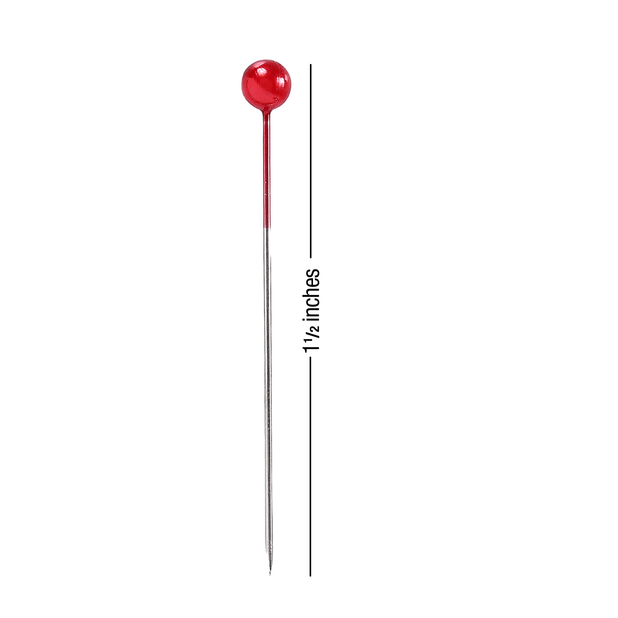(2 pack) Hello Hobby Size 24 Long Pearlized Head Steel Pins, Assorted Colors, 250 Count