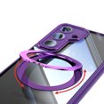 thumbnail image 6 of Decase Transparent Case for Samsung Galaxy S25,TPU+PC,Built-in Rotatable Ring Kickstand,Clear Back Design Heavy Duty Drop Protection Shockproof Phone Case for Samsung Galaxy S25,Darkpurple, 6 of 10