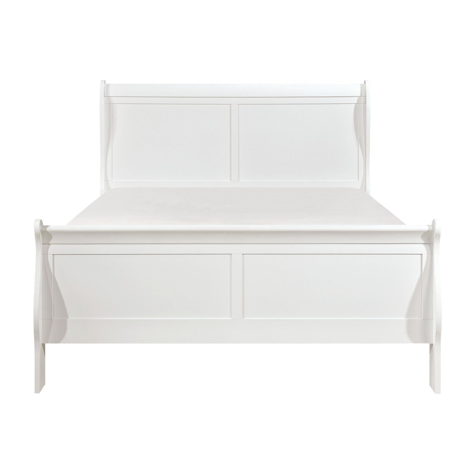 Louis Philippe III White Eastern King Storage Bed w/Dresser and