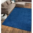 thumbnail image 3 of Sweet Home Stores Cozy Solid 5x7 Indoor Shag Area Rug, 5'3" x 6'11", Navy, 3 of 11