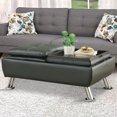 thumbnail image 6 of Coaster Dilleston Faux Leather Tufted Storage Ottoman in Black, 6 of 6