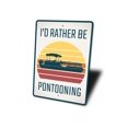 thumbnail image 4 of I'd Rather be Pontooning Novelty Sign, Metal Wall Decor - 10x14 inches, 4 of 4