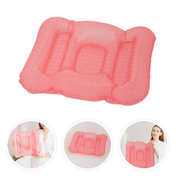 COMPUKAS Inflatable Bathtub Cushion Pink 53*46*8cm Suction Cup Stability Bath Time 1Pcs