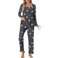 thumbnail image 5 of Jamicy Womens Loungewear Christmas Gift Women's Fall Pajama Sets Soft 2-Piece Lounge Sleepwear Ladies Pjs Sets with Pockets, 5 of 5