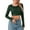 #Green, variant on TODOZO Womens Basic T Shirts Summer Tops 2025 Crop Long Sleeve Slim Fit Tee Cute Gym Workout Clothes Sequin Top Glitter Club Jumper Long Sleeve Crew Neck Crop Top Skinny Top Sparkly Crop Tee