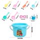 thumbnail image 3 of Children's Summer Seaside Water Play Sand Bath Shower Beach Bucket 9 Piece Set Of Cute Happy Play House Water Outdoor Toys, 3 of 6