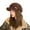 Coffee, variant on Women Autumn and Winter Ear Warm Hats Baseball Wool Ball Cap and Fleece Animals Tongue Knitted Hats Black