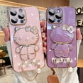thumbnail image 2 of Popular entre las niñas, caja de teléfono de TPU con espejo de maquillaje de gato 3D de Hello Kitty lindo con diamantes de imitación para iPhone 14 13 12 11 Pro max con soporte, 2 of 4