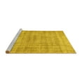 thumbnail image 2 of Ahgly Company Machine Washable Indoor Square Abstract Yellow Contemporary Area Rugs, 7' Square, 2 of 4