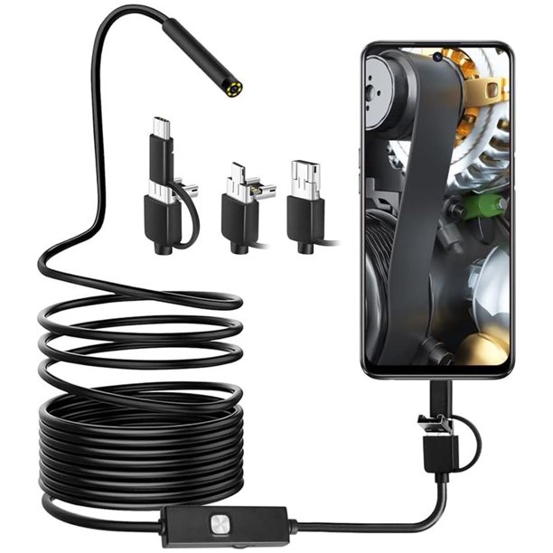 Endoscope Inspection Camera, 7mm 3in1 TypeC USB Android Inspection