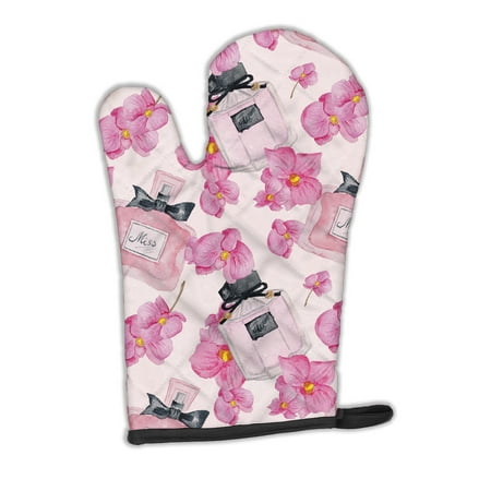 

Caroline s Treasures Watercolor Pink Flowers and Perfume Oven Mitt