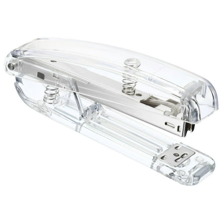 Uxcell Acrylic Stapler, Portable Stylish Manual Effortless Desktop Accessories Stapler, Silver