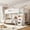 White(Twin XL over Queen), variant on Harper & Bright Designs House Bunk Bed Twin XL over Queen with Storage Shelves and Wardrobe, Wood Floor Bunk Bed Frame with Ladders and Slides for Boys Girls, White