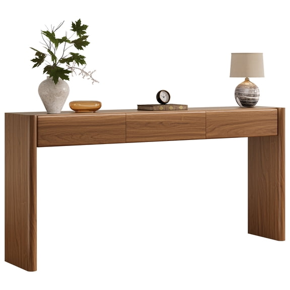 Fnova 70.9 Inch Console Table with 3 Drawers, Extra Long Entryway Sofa Table Behind Couch for Living Room, Hallway, Foyer