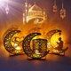 thumbnail image 3 of Colgante de madera de luna y estrella, decoración de Ramadán EID Mubarak para el hogar, decoración de fiesta musulmana islámica, regalos EID Abaya AL Adha Kareem, 3 of 4