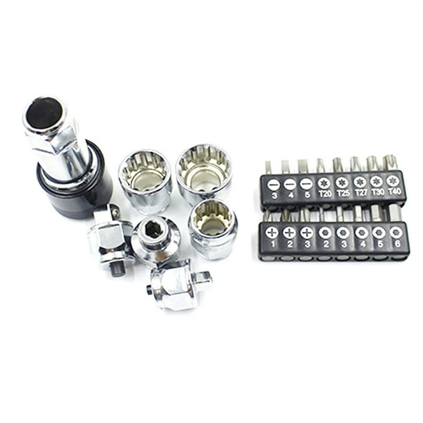 Eigraketly Llave de carraca, combinación de destornillador, broca, juego de adaptadores de enchufe, Kit de mantenimiento, herramienta de mano para Herramientas y ferretería Eigraketly TO008062-00B