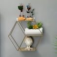thumbnail image 2 of Iron Wall Storage Decoration Wall Hanging Rack Home Living Room Wall Storage Rack, 2 of 8