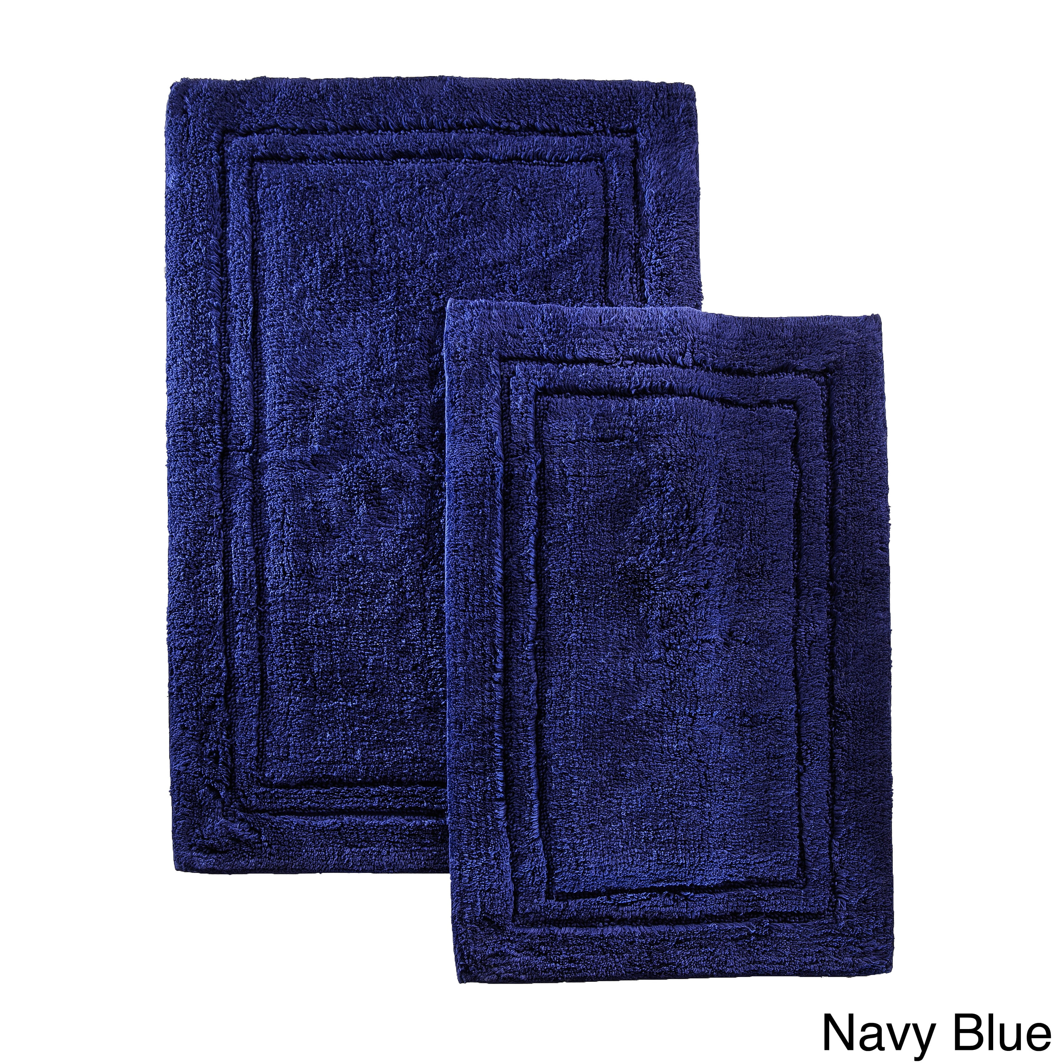 Superior Luxurious Combed Cotton Nonskid Bath Rug Set Set of 2