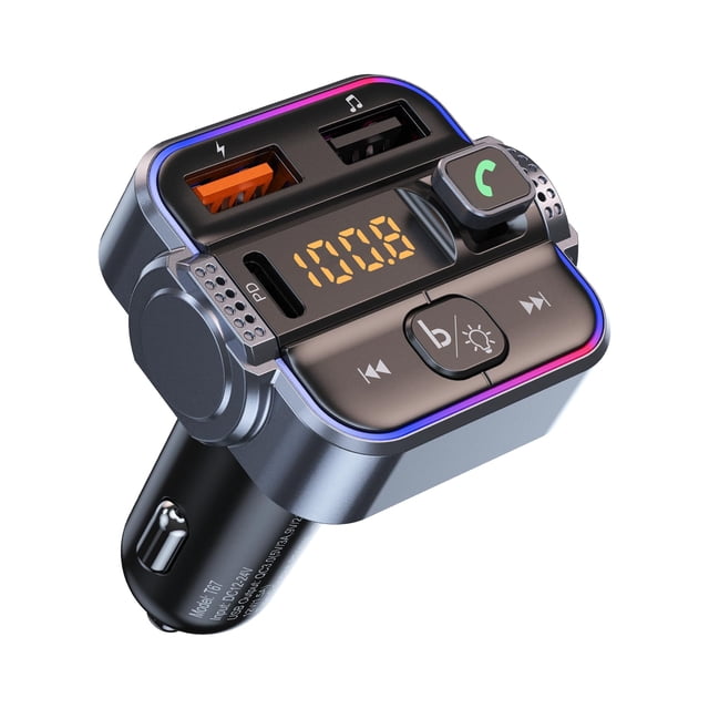 Transmisor FM Tsnam Bluetooth 5.3 con micrófono dual manos libres