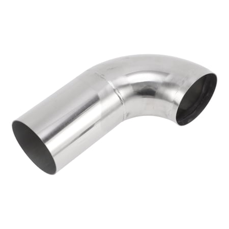 Unique Bargains 2.76? OD 90° Mandrel Bend Elbow 4" Length T304 Stainless Steel Exhaust Tube Piping Polishing L Extended Pipe for Welding Stair Handrail Silver Tone
