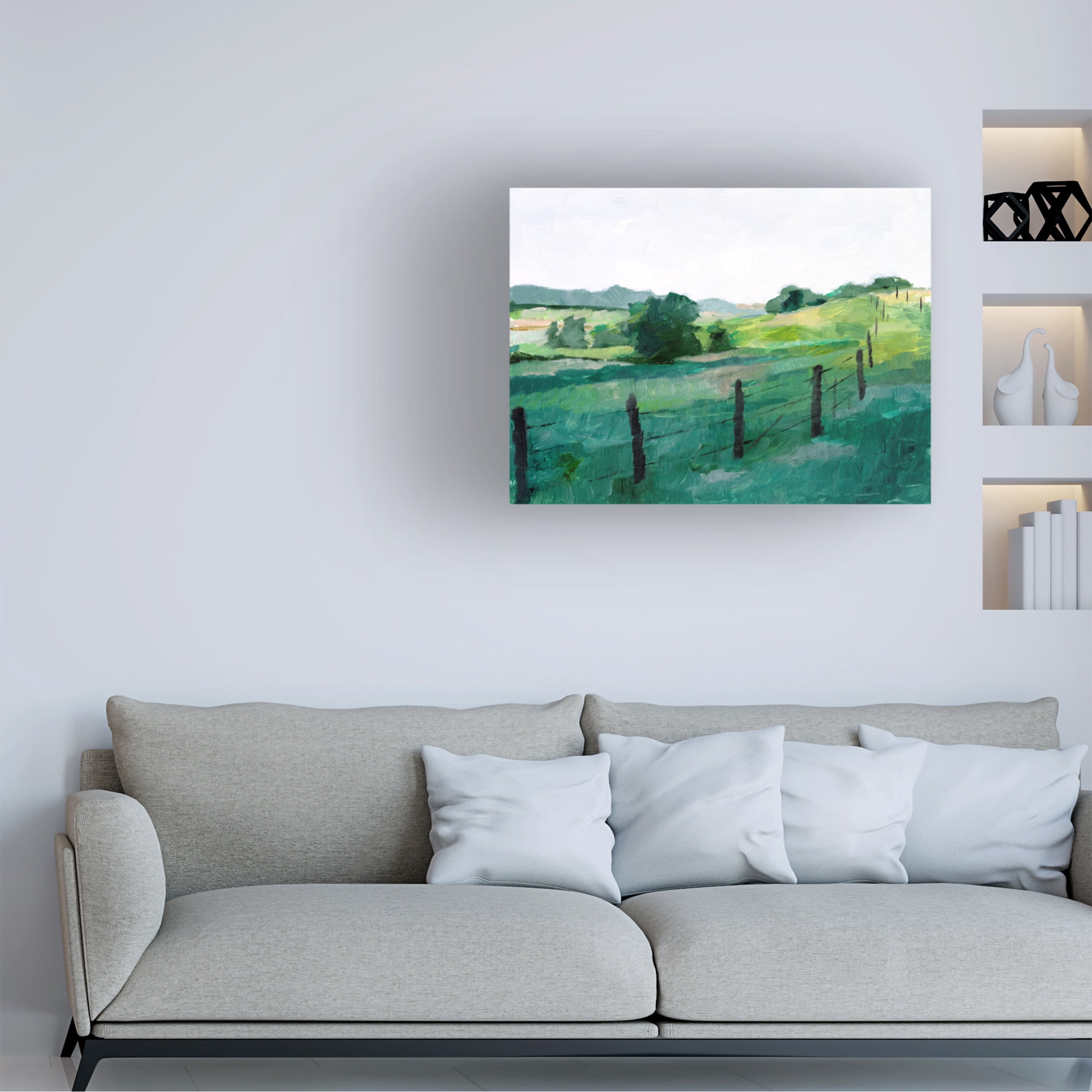 Ethan Harper 'Fence Line I' Canvas Art