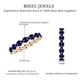 thumbnail image 6 of Rosec Jewels Contemporary Full Eternity Ring with Blue Sapphire for Women (1.50 CT, AAA Quality, September Birthstone), 14K Yellow Gold, US 12.00, 6 of 7