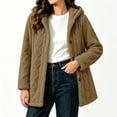 thumbnail image 3 of Perfectbot Women Sherpa Hooded Jacket, Long Sleeve Button Down Fleece Coat Fall Winter Warm Outerwear, 3 of 7