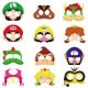 thumbnail image 2 of 1 juego de máscara de media cara con temática de Super Mario para decoración de fiestas, accesorios de cosplay para cumpleaños de niños, máscara de papel para fotografía con forma de bola de maquillaj, 2 of 4