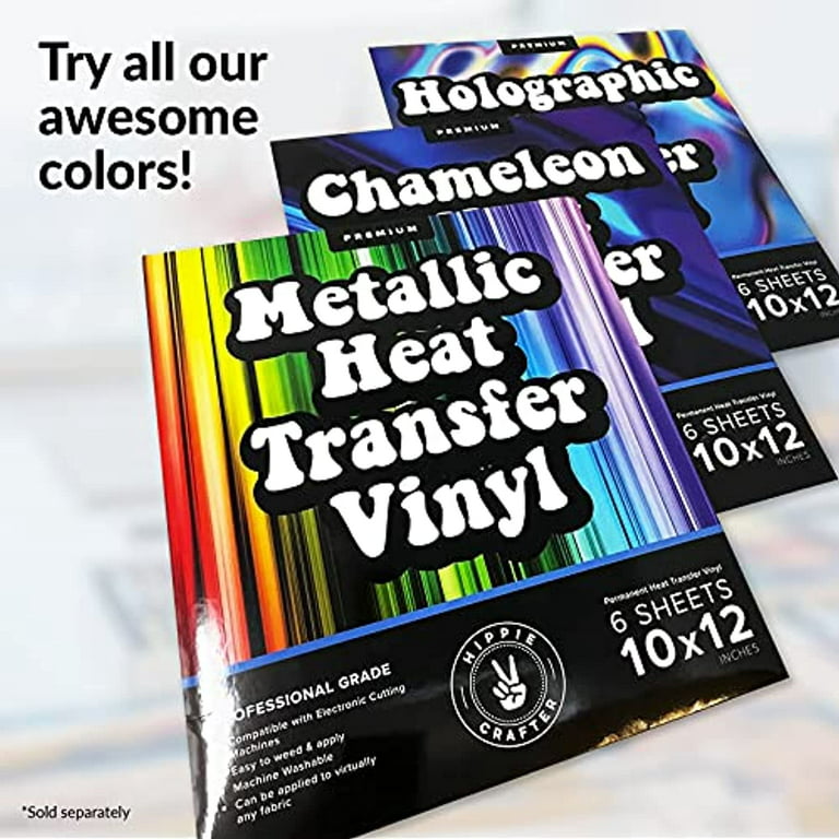 HTV Metallic Black 10 x 12 inches Sheet Heat Transfer Vinyl