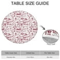 thumbnail image 6 of Red Football Event Elements Pattern Round Fitted Tablecloth with Elastic Edge,Dining Table Cover Waterproof,Outdoor Round Tablecloth for Camping,Dining,Indoor and Outdoor, 6 of 7