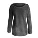 thumbnail image 3 of Puntoco Mujeres Moda O-cuello Suelto Felpa Color sólido Mangas largas Suéter Camiseta tops Puntoco Puntoco-1417, 3 of 4