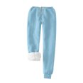 thumbnail image 2 of TaTaai Women's Winter Casual Warm Set Solid Round Neck Long Sleeve Pocket Top + Thick Fleece Pants Soft Cozy Home Outdoor Outfits Gift, 2 of 4