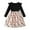 Black, variant on Girls Princess Dress Long Sleeve Round Neck Star Print Mesh Skirt Party Holiday Wedding Occasion Girls Party Dress