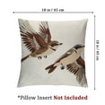 thumbnail image 4 of Acheng Throw Pillow Cover Cartoon Cheerful Sparrows Rectangular Sofa Pillow Case Cushion Cover for Home Couch Bed Decor,Set of 2 White(Two Side Print) 24x24in, 4 of 7
