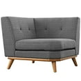 thumbnail image 1 of Modway Engage Canapé d'Angle Rembourré en Tissu de Style Mi-Siècle Moderne, Gris, 1 of 4