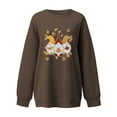 thumbnail image 3 of PATLOLLAV Sweater for Women,Women's Thanksgiving Print Loose Long Sleeve Blouse Round Neck Casual Tops Sweatershirt, 3 of 6