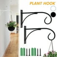 thumbnail image 4 of Keyohome 2Pcs Hanging Plant Basket Brackets,10.53" Metal Plant Hanger Hook Heavy-Duty Wall Plant Hooks with Screws for Outdoor Indoor, 4 of 8