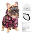 thumbnail image 3 of Fotbe Rose Flowers Sudadera con Estampado para Perros Pequeños – Suéter con Capucha para Mascotas, Tela Suave de Forro Polar con Bolsillo-Large, 3 of 7