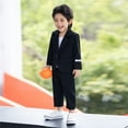 thumbnail image 2 of RMGVDSD Little Boys Suits Set Toddler Tuxedo Suit 3 Piece Boys Formal Suit Set Long Sleeve Blazer Pants Suit Formal Outfits Set 18-24 Months, 2 of 6