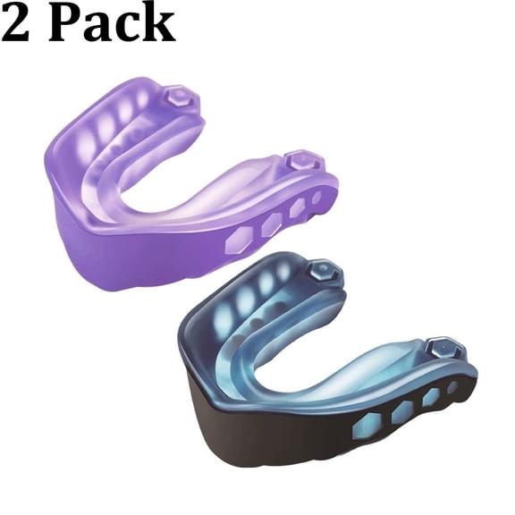 OFEFE Mouthguards, 2-Pack: Thin Mouthguards for Adults and Teens with Storage Case (BPA-Free), Remoldable and Easy-to-Wear Mouthguards for Rugby, Boxing, Field Hockey, Mixed Martial Arts, Basketball,