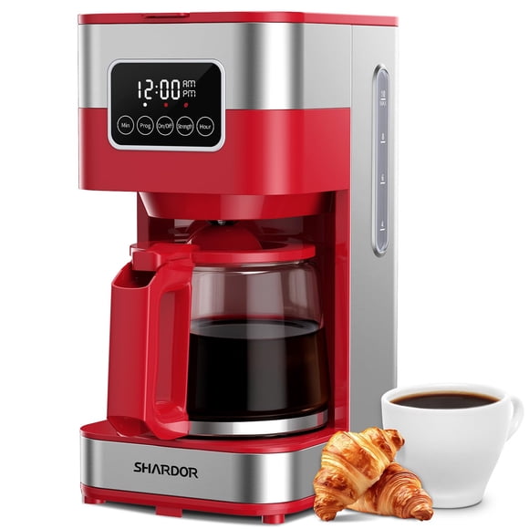 Cafetera programable SHARDOR para 10 tazas en color rojo