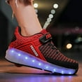 thumbnail image 2 of Kids Roller Shoes Boy Girl Sneakers with Wheels Become Sport Sneaker with Led for Christmas Birthday Children Show Gift, 2 of 6