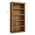 thumbnail image 4 of CazToi 5-Tier Bookshelf Farmhouse Bookcase Colonial Moulding 67.4"H x 31.4"W x 12.7"D, 4 of 7