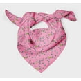 thumbnail image 3 of Bimba Pink Leaves & Flycather Bird Pure Silk Printed Head Bandanas Summer Neck Wrap Scarf 40 x 40 Inches, 3 of 6