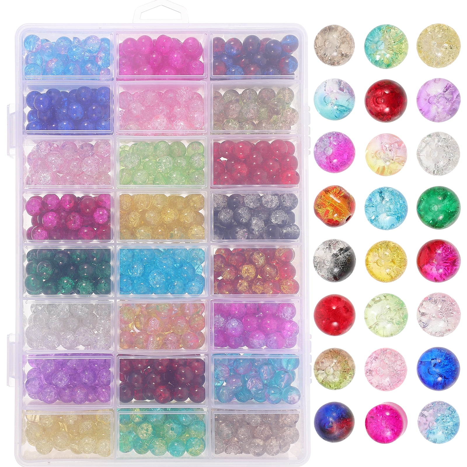 MLINS 1 Box of Glass DIY Beads Spacer Beads for Jewelry Small Glass Beads Glass Spacer Beads Jewelry Beads