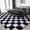 Black and white, variant on Janvonne Fluffy Checkered Area Rugs for Bedroom,4x6ft Soft Non Skid Easy-care Shaggy Carpets for Living Room, Dorms,Children's Room,Home Decor Aesthetics,White and pink