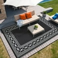 thumbnail image 2 of Outdoor Rug 8x10 Plastic Straw Rug Waterproof Patio Rug,Reversible Rug,Foldable Lightweight Outdoor Carpet with Storage Bag,4 Stakes,Outdoor Mat Reversible Camping Carpet Camping Mat for Deck,Garden, 2 of 8