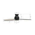 thumbnail image 3 of 48" 3-Blades Black/Gray Wifi Ceiling Fan with Remote and Dimmable Light, Timer/Schedule, 3 of 9